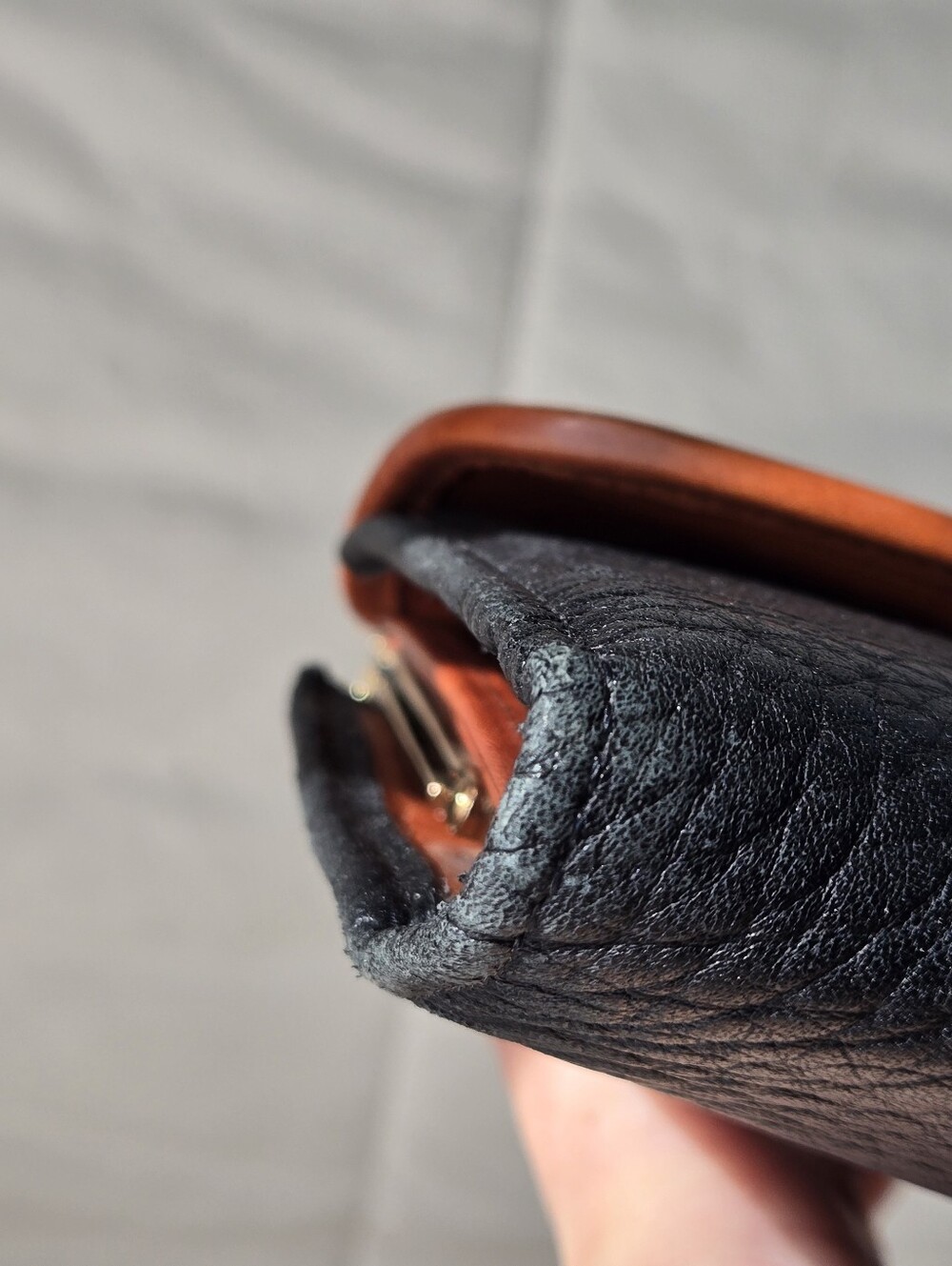 Vintage Dooney & Bourke All Weather Wallet Black Brown - Picture 6 of 16